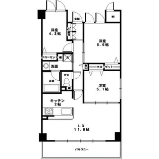 LePorte?Bonheur【3階】の間取り