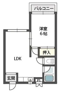 ヒルズ清水【2階】の間取り