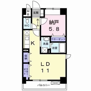 フレスクーラ【2階】の間取り