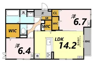 パノフグランデ【2階】の間取り