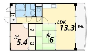 エスポワール南清水【3階】の間取り