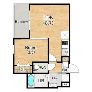 (仮称)ジーメゾン姫島アウラ【1階】の間取り