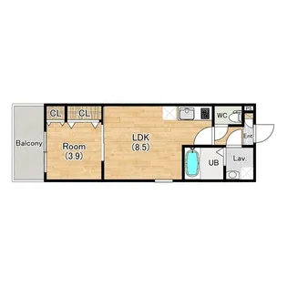 (仮称)ジーメゾン姫島アウラ【1階】の間取り