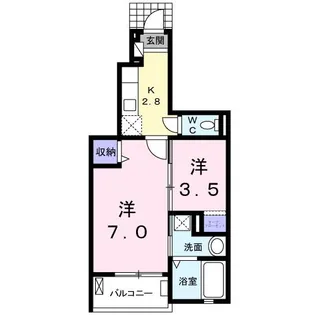 グラシア池尻【1階】の間取り
