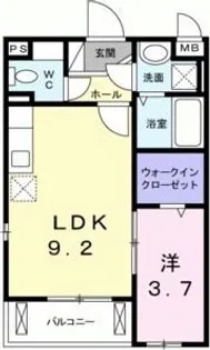 エクレール古結Ⅶ【2階】の間取り