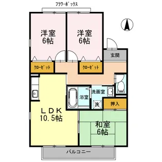 ルミエール B棟【2階】の間取り