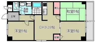 エコロシティ七松【2階】の間取り