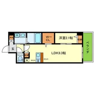 ONLYONE伊丹千僧【3階】の間取り