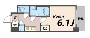 レジュールアッシュアーバンゲート【7階】の間取り