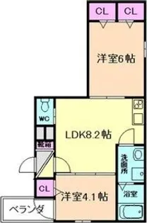 ブラン立花【1階】の間取り