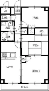 シャルマンコーポ荒牧【1階】の間取り