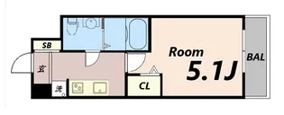 アリビオ立花Ⅱ【2階】の間取り