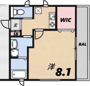 VILLETTA塚口【1階】の間取り
