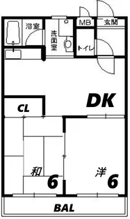 フィオーレ塚口【2階】の間取り