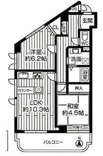 メインステージ武庫之荘【2階】の間取り