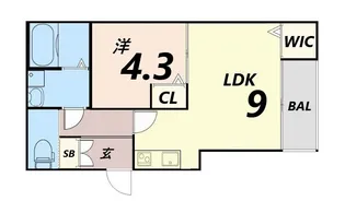 ディークラート園田【2階】の間取り