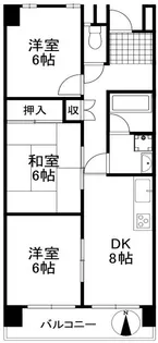 新武庫ハイツ【2階】の間取り