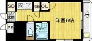 ロマネスク姫島【3階】の間取り