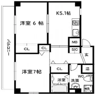 リアライズ昆陽【3階】の間取り