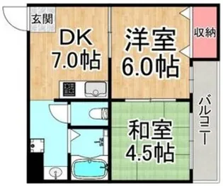ペディハイツ塚口【4階】の間取り