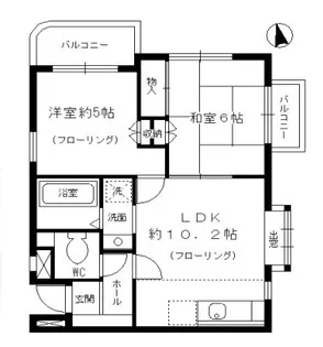 ラ・メゾンクレール【1階】の間取り