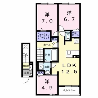 イースト メゾン【2階】の間取り