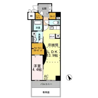 COCO MARINI【1階】の間取り