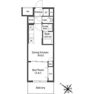 エスタート塚本【10階】の間取り