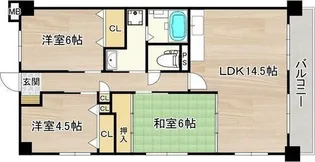 ボヌールソシア【1階】の間取り