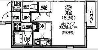 エルスタンザ伊丹【2階】の間取り