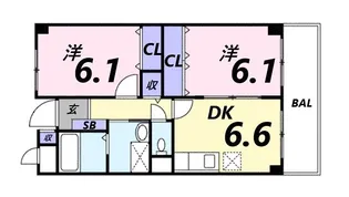 フォーチュン【2階】の間取り
