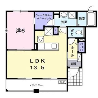 ビオーラ昆陽【1階】の間取り
