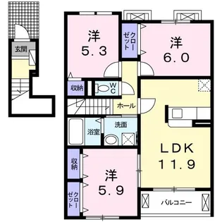 フェリーチェ【2階】の間取り