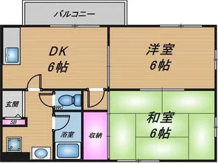 第二荒西マンション【1階】の間取り