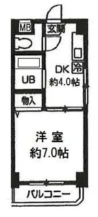 ジュネス南塚口【2階】の間取り