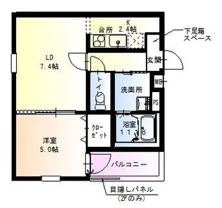 フジパレス神田北通【2階】の間取り