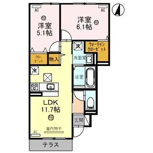 GREEN FOREST【1階】の間取り