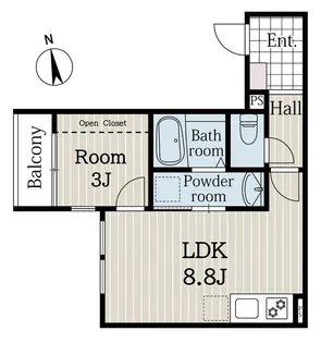 リブレメゾン立花町【1階】の間取り