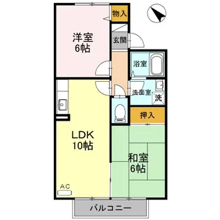 ネオフォレスト昆陽池【2階】の間取り