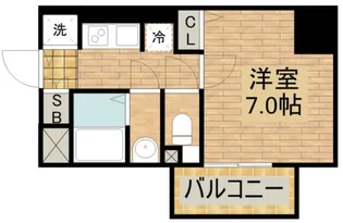 サムティ東難波ECLAT【13階】の間取り