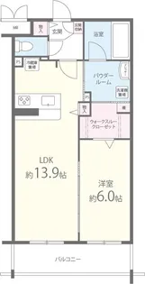 ルーナクレシェンテ【1階】の間取り