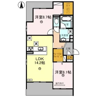 ウエスト ポトス【1階】の間取り