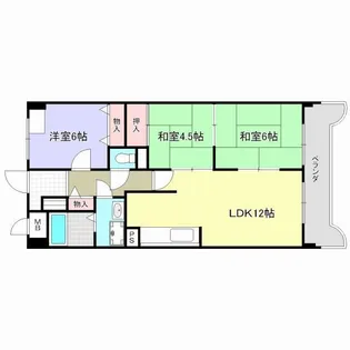 ウィンドフォール武庫之荘【4階】の間取り