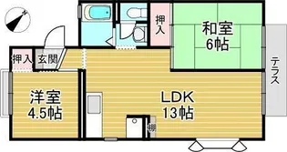 ドミール荻野【1階】の間取り