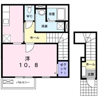 ブリーゼ行基【2階】の間取り