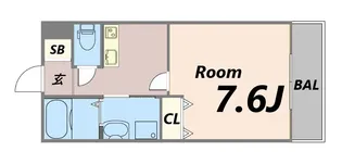 モレス・ヴィラ塚口【2階】の間取り