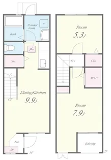 ディアコート(伊丹市)【1階】の間取り