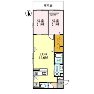 CASA SALVIA【1階】の間取り