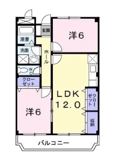 フリーダム中村【3階】の間取り
