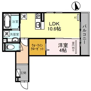 DーROOM立花【1階】の間取り